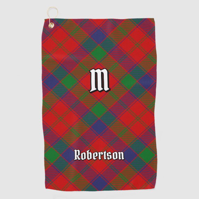 Clan Robertson Tartan Golf Towel (Front)