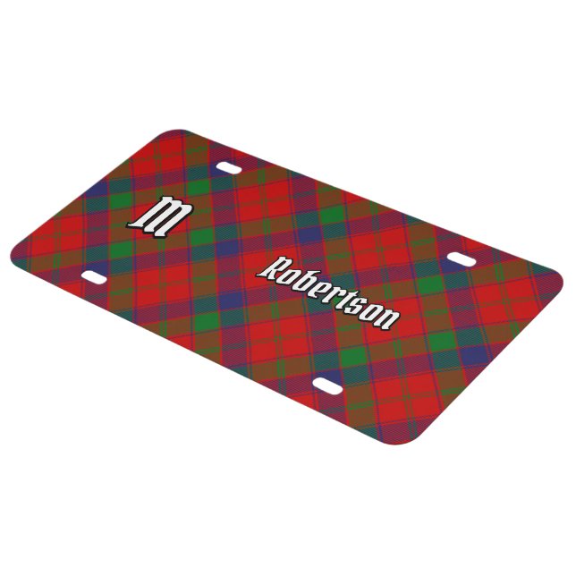 Clan Robertson Tartan License Plate (Side)