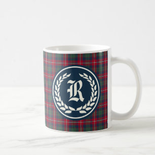Clan Robertson Tartan Monogram Coffee Mug