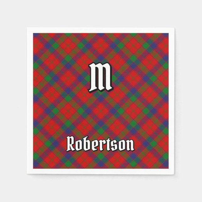 Clan Robertson Tartan Napkins (Front)