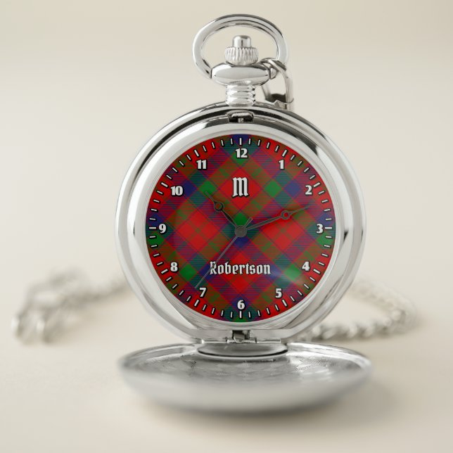 Clan Robertson Tartan Pocket Watch (Inside)