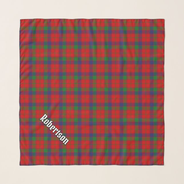 Clan Robertson Tartan Scarf (Front (Horizontal))