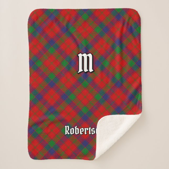 Clan Robertson Tartan Sherpa Blanket (Front)