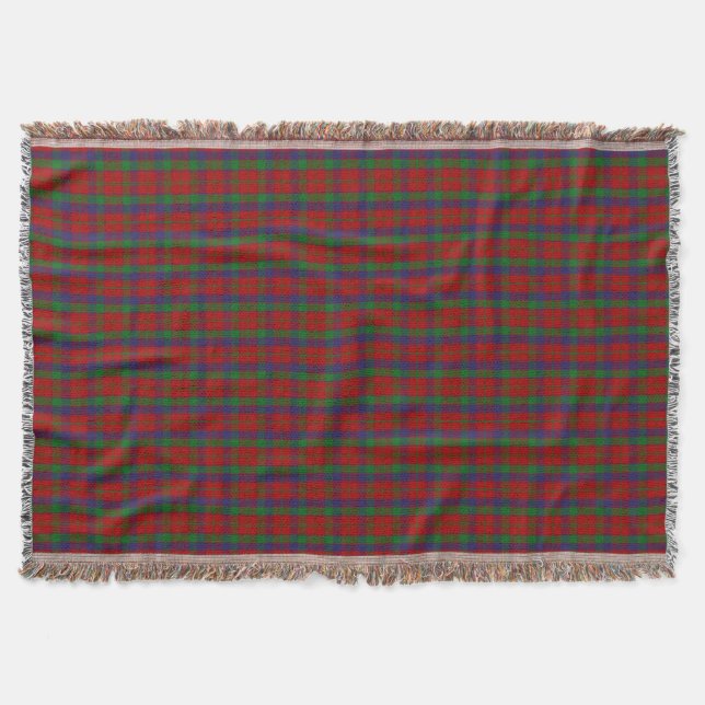 Clan Robertson Tartan Throw Blanket (Front)
