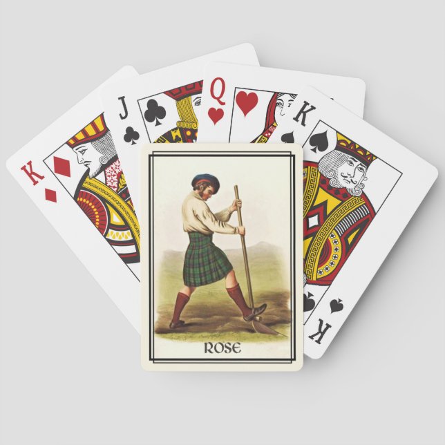 Clan Rose Classic Scotland Bicycle Deck Poker Cards (Back)