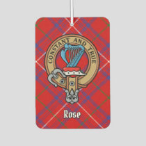 Clan Rose Crest over Tartan Air Freshener