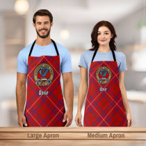 Clan Rose Crest over Tartan Apron