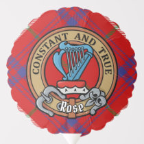 Clan Rose Crest over Tartan Balloon