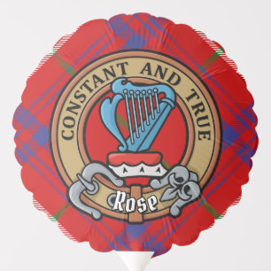 Clan Rose Crest over Tartan Balloon