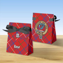 Clan Rose Crest over Tartan Favor Boxes