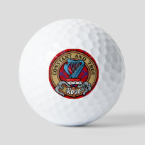 Clan Rose Crest over Tartan Golf Balls