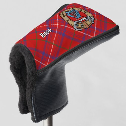 Clan Rose Crest over Tartan Golf Head Cover