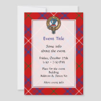 Clan Rose Crest over Tartan Invitation