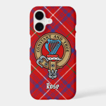 Clan Rose Crest over Tartan iPhone 17 Case