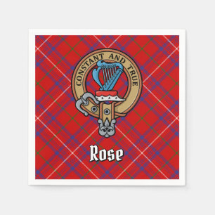 Clan Rose Crest over Tartan Napkins
