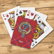 Clan Rose Crest over Tartan Poker Cards