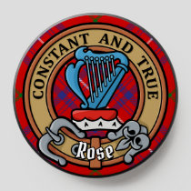 Clan Rose Crest over Tartan PopSocket