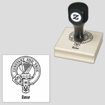 Clan Rose Crest Rubber Stamp