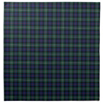 Clan Rose Dark Green And Blue Scottish Tartan Cloth Napkin by plaidwerx at Zazzle