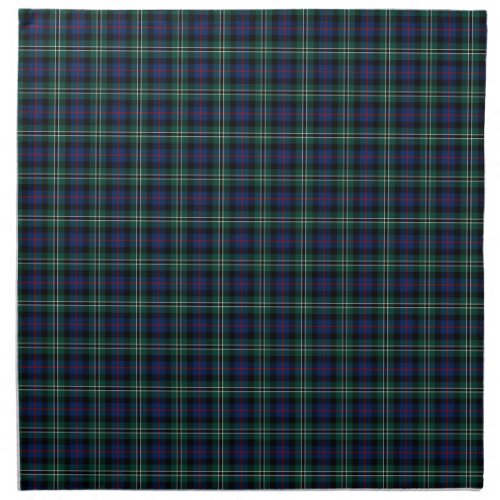 Clan Rose Dark Green and Blue Scottish Tartan Cloth Napkin