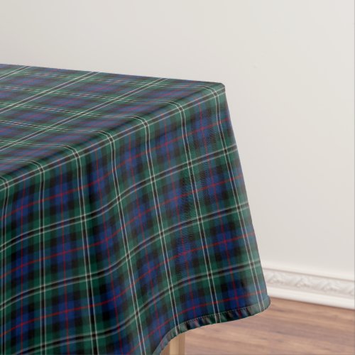 Clan Rose Dark Green and Blue Scottish Tartan Tablecloth