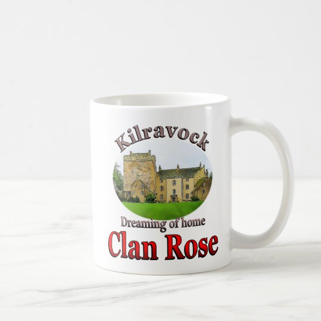 Clan Rose Dreaming of Home Kilravock Castle Coffee Mug (Right)