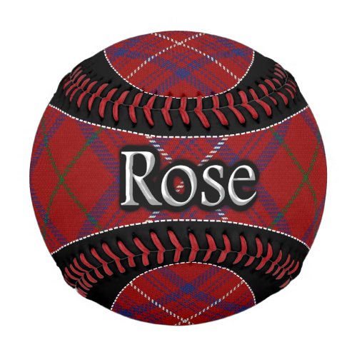Clan Rose Scottish Dream Modern Red Tartan Baseball
