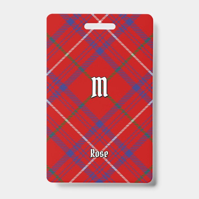 Clan Rose Tartan Badge (Front)