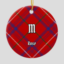 Clan Rose Tartan Ceramic Ornament