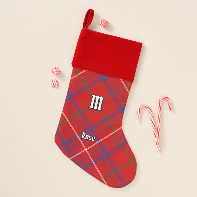 Clan Rose Tartan Christmas Stocking (Front)