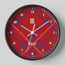 Clan Rose Tartan Clock