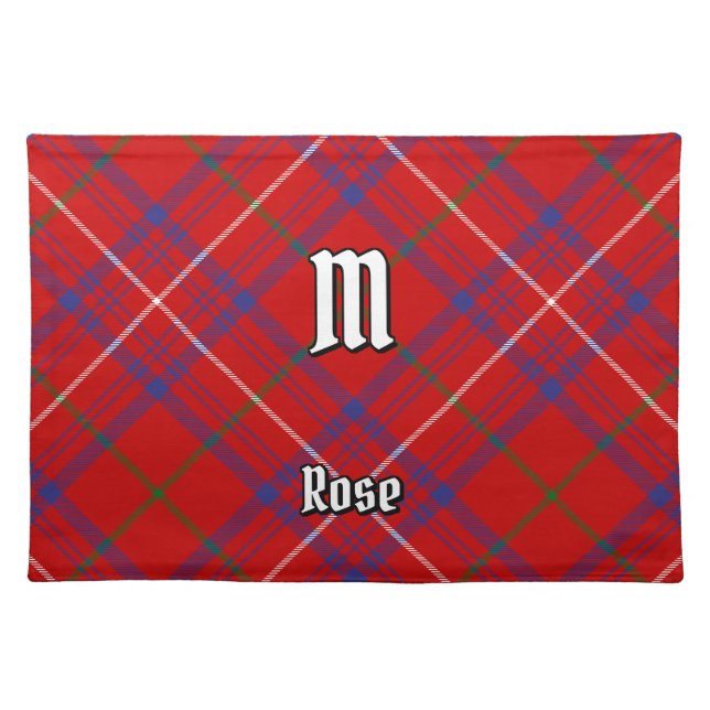 Clan Rose Tartan Cloth Placemat (Front)