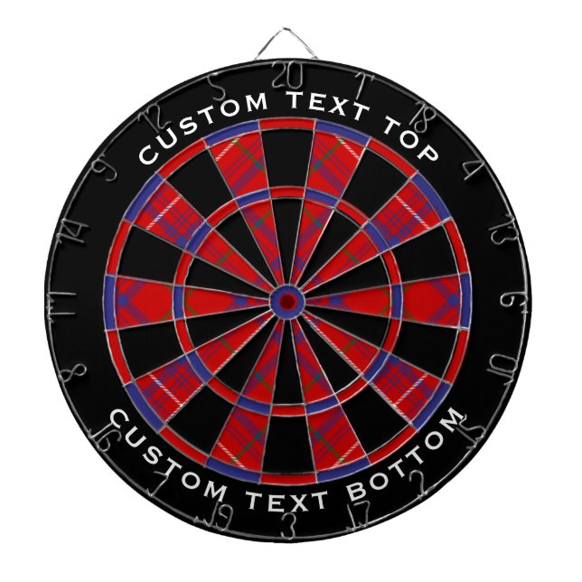 Clan Rose Tartan Dart Board (Front)