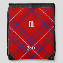 Clan Rose Tartan Drawstring Bag