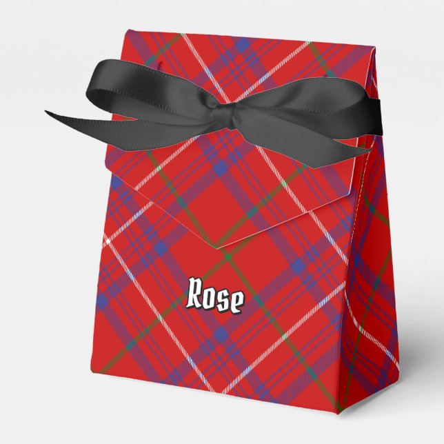 Clan Rose Tartan Favor Boxes (Front Side)