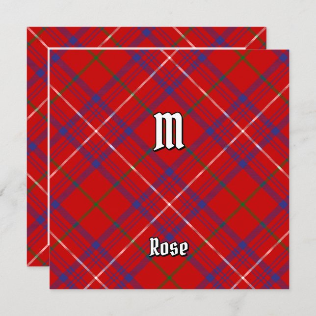 Clan Rose Tartan Invitation (Front/Back)
