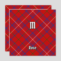 Clan Rose Tartan Invitation