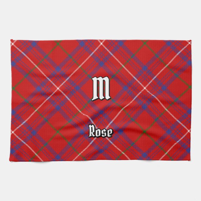 Clan Rose Tartan Kitchen Towel (Horizontal)