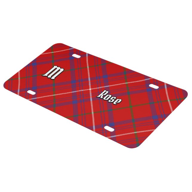 Clan Rose Tartan License Plate (Side)