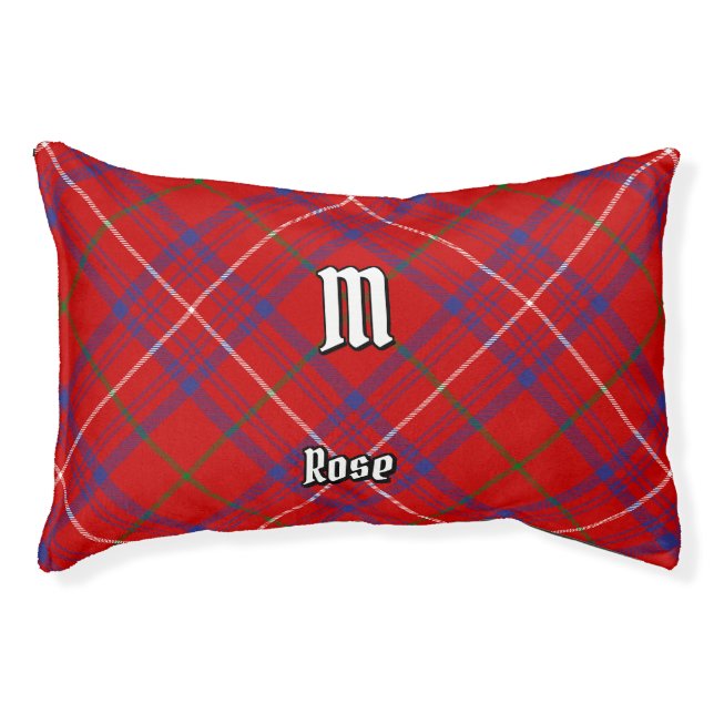 Clan Rose Tartan Pet Bed (Front)