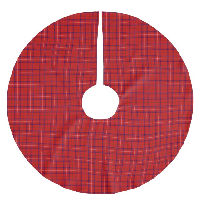 Clan Rose Tartan Plaid Brushed Polyester Tree Skirt (Front)