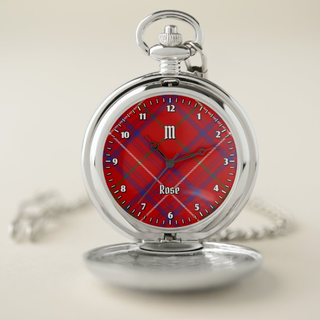 Clan Rose Tartan Pocket Watch (Inside)