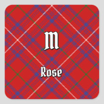 Clan Rose Tartan Square Sticker