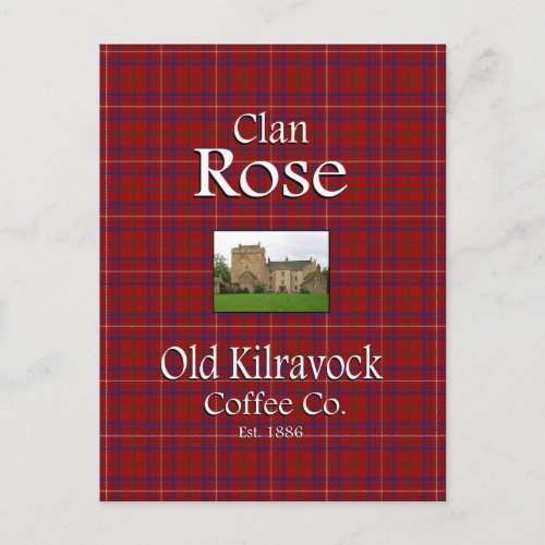 Clan Roses Old Kilravock Coffee Co Postcard