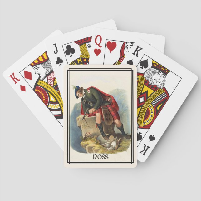 Clan Ross Classic Scotland Bicycle Deck Poker Cards (Back)