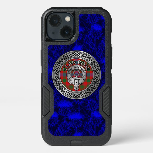 Clan Ross Crest & Tartan Knot Otterbox iPhone Case (Back)