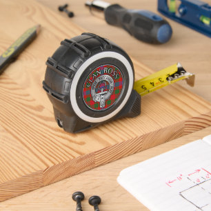 Clan Ross Crest & Tartan Tape Measure