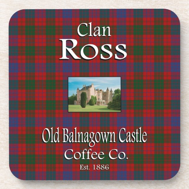 Clan Ross Old Balnagown Castle Coffee Co. Beverage Coaster (Front)