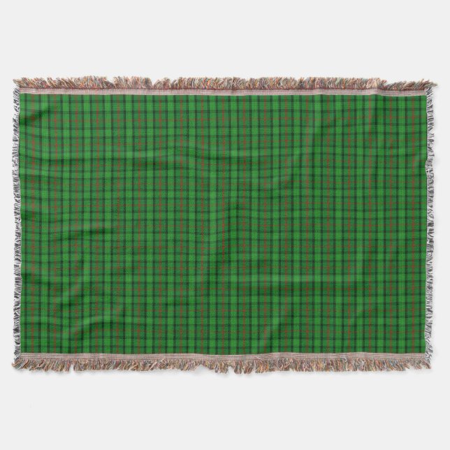 Clan Ross Tartan Throw Blanket (Front)