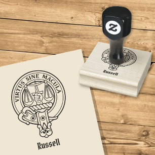Clan Russell Crest Rubber Stamp